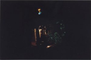This photograph is a time lapse through a duplicate telescopic sight as the defendant’s. Taken on a night with duplicate moon data, duplicate cloud cover and duplicate other factors. One can barely see the reticule (crosshairs) and the fellow in the chair. Of course, one problem is that the “fellow” in the chair is actually an oversized stuffed Teddy Bear who the Judge did not allow to testify at trial. Theodore was very upset.